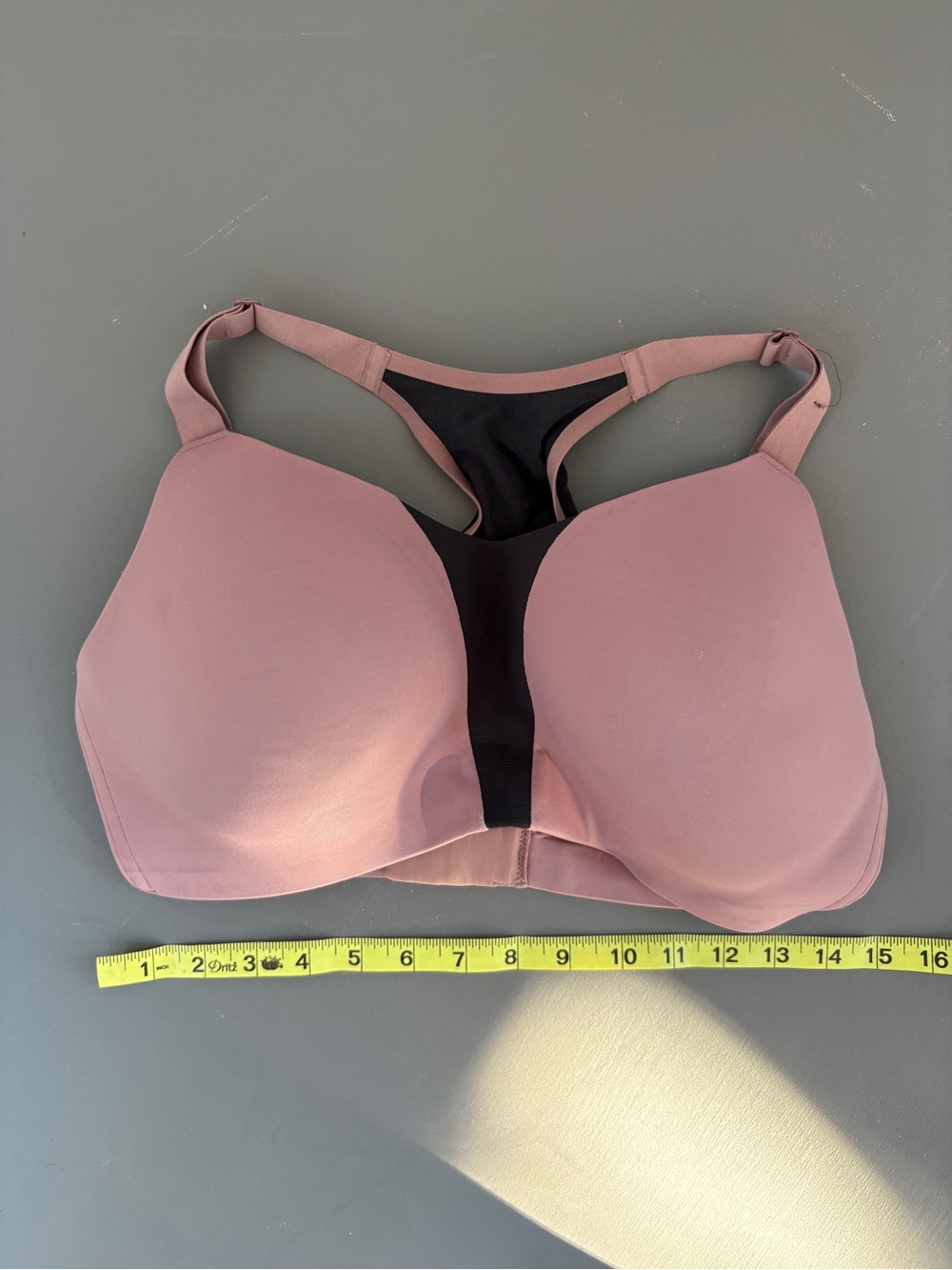 Nike Dri-FIT Mauve Pink Black Racerback Sports Bra 36DD High Support
